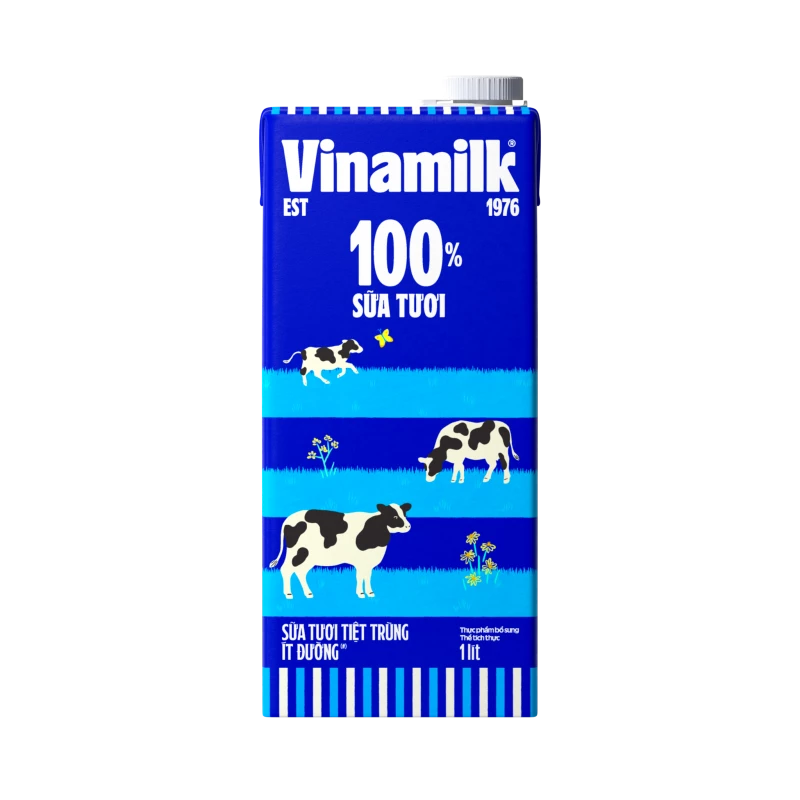 Sữa Tươi Vinamilk đàn bò 1L/12 ít đường