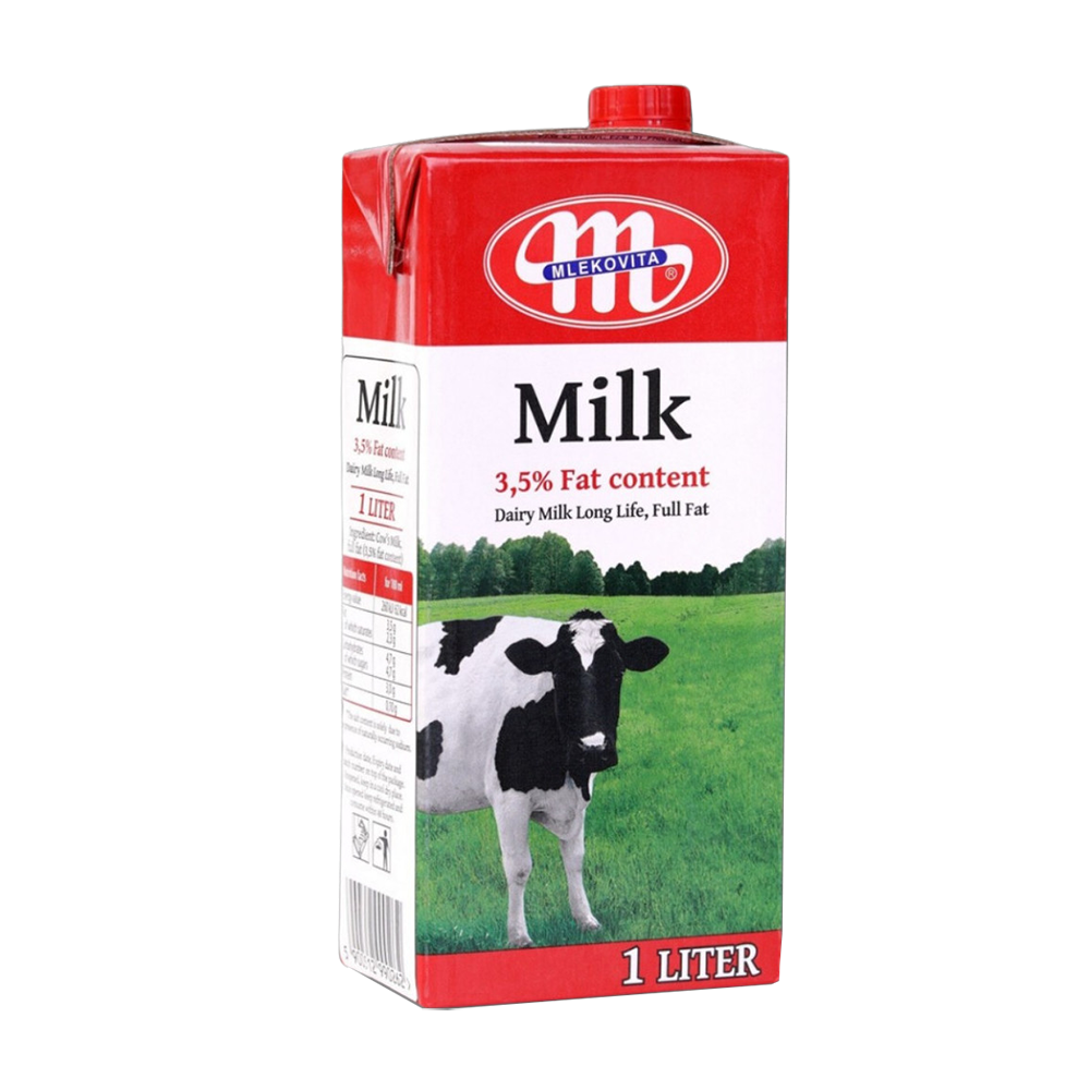 Sữa tươi tiệt trùng nguyên kem Mlekovita 3.5% – Hộp 1 lít – Nhập khẩu từ Ba Lan