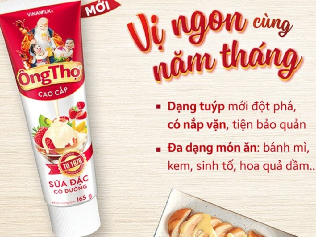 Sữa đặc ông thọ đỏ tuýp 165g