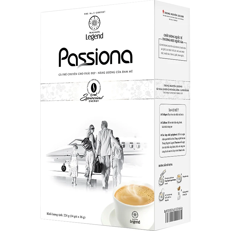 Cà phê Passinona hòa tan 4in1 14gói*16g/24
