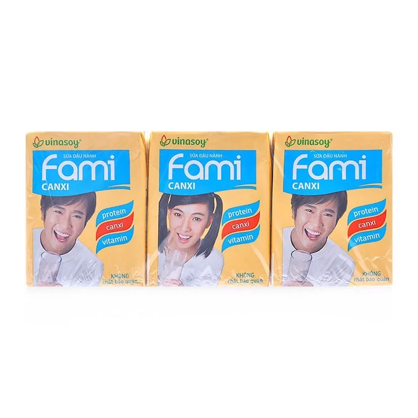 Sữa đậu nành Fami canxi 200ml_Lốc 06 hộp
