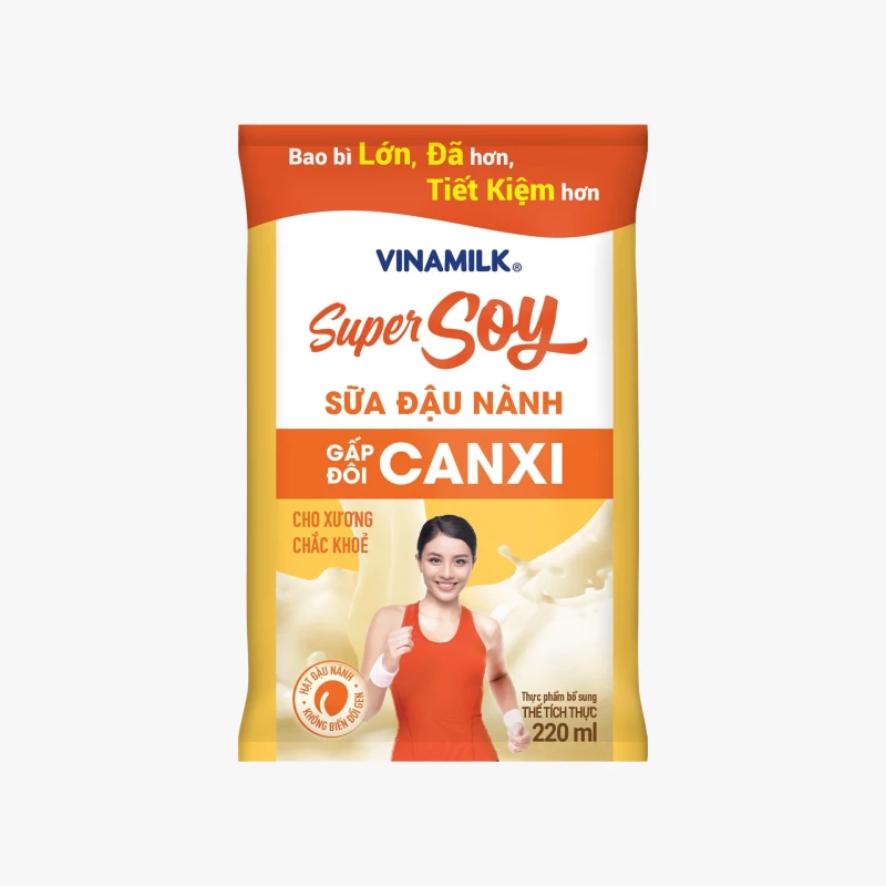 Sữa Đậu Nành Vinamilk VNM Super Soy Canxi F220ml/48