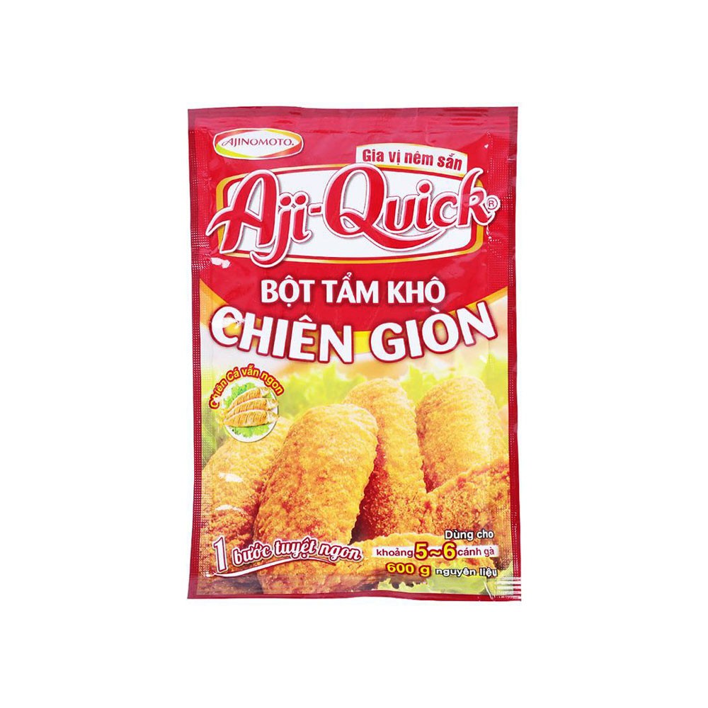 Bột tẩm khô chiên giòn aji quick 42g, 35g/120 (bịch 12 gói)