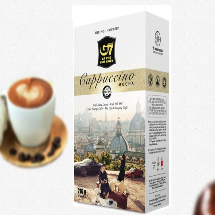 Cà phê G7 Cappuccino 12 gói *18 mocha/6