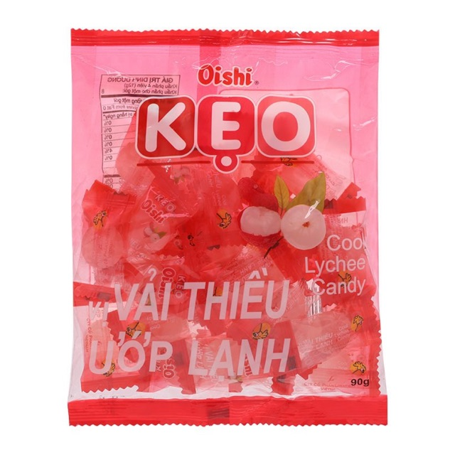 Kẹo oishi 90g vải thiều/80