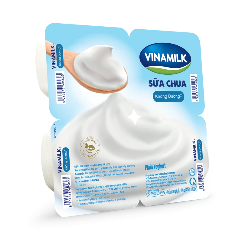 Sữa chua không đường Vinamilk 100g/48