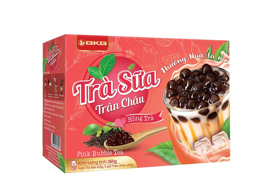 Trà sữa trân châu BKB nướng hộp 260g/40