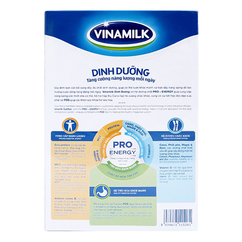 Sữa bột nguyên kem Vinamilk có đường – Hộp thiếc 900g – Giàu năng lượng, thơm béo dễ uống
