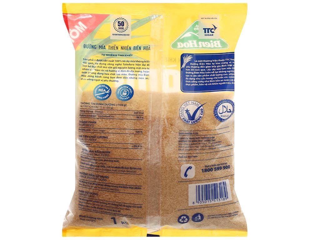 Đường mía thiên nhiên BH 1kg/20