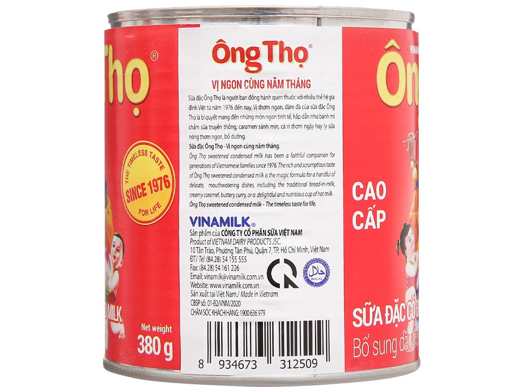 Sữa Đặc Lon Ông thọ đỏ 380g
