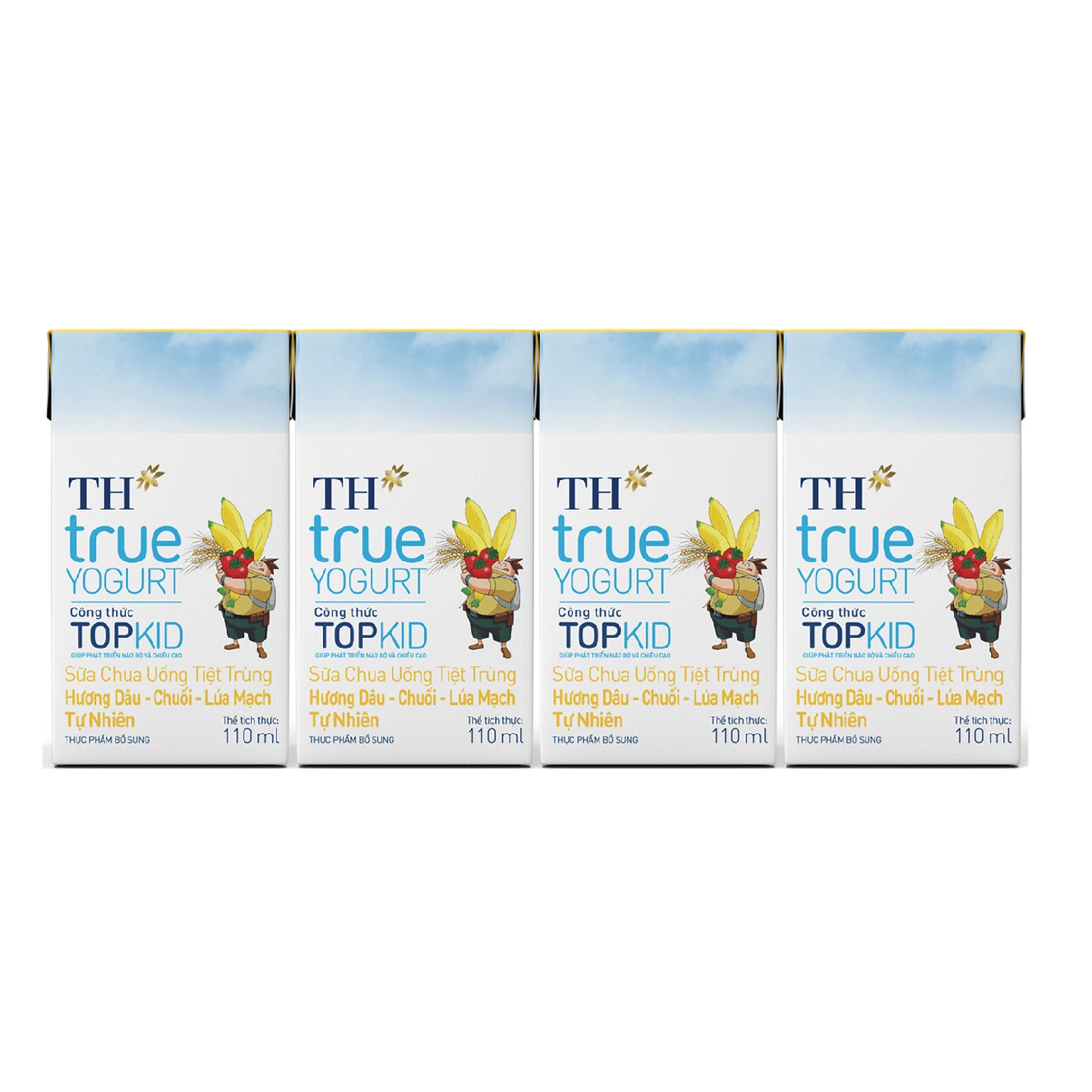 Sữa Chua TH true TOPKID dâu - chuối- lúa mạch 110/12