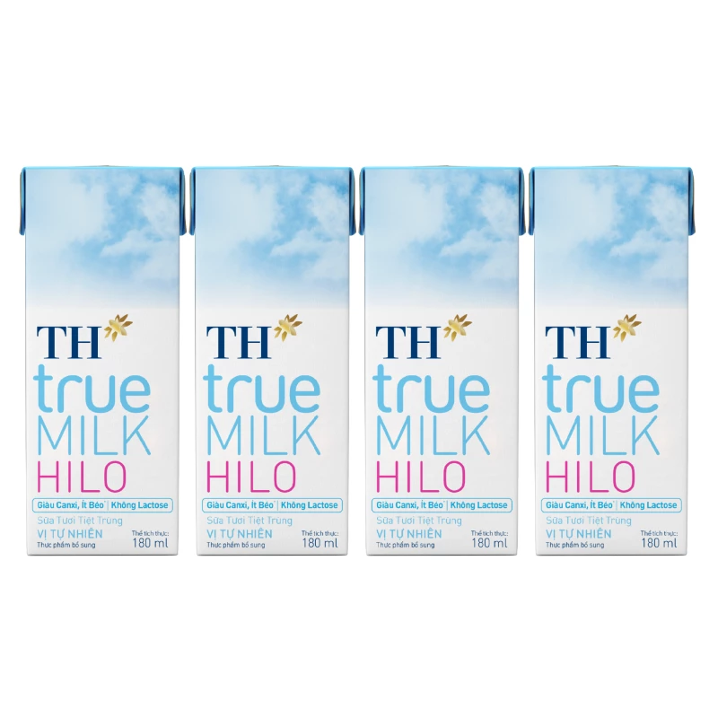 Sữa tươi tiệt trùng vị tự nhiên TH true MILK HILO 180ml