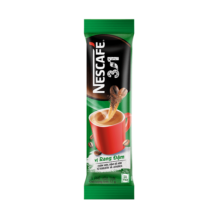 Nescafe sữa 3 in 1 vị rang đậm  đà hơn (xanh) 20 gói *17g/24