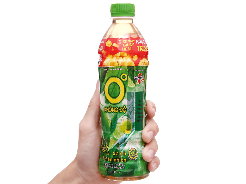 Trà xanh chanh không độ 455ml/24
