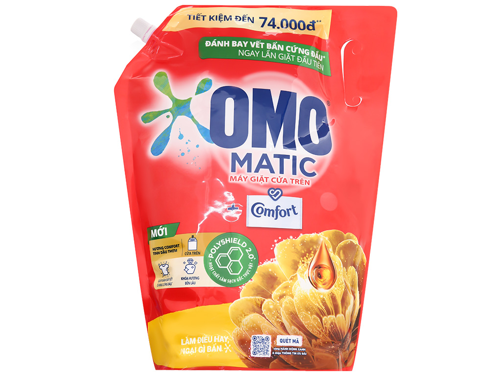 Nước giặt Omo matic tinh dầu thơm cửa trên túi 3.6kg