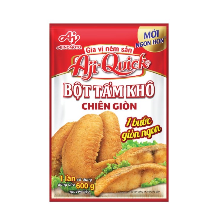 Bột tẩm khô chiên giòn aji quick 42g, 35g