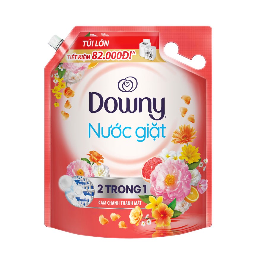 Nước giặt Downy khử mùi ẩm mốc, cam chanh túi 3.05kg