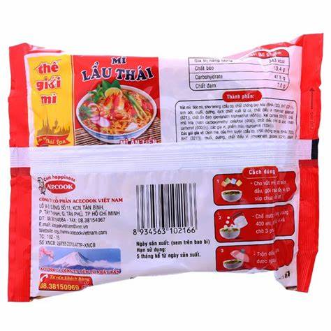 Mì Thế giới mì Lẩu thái 80g/30