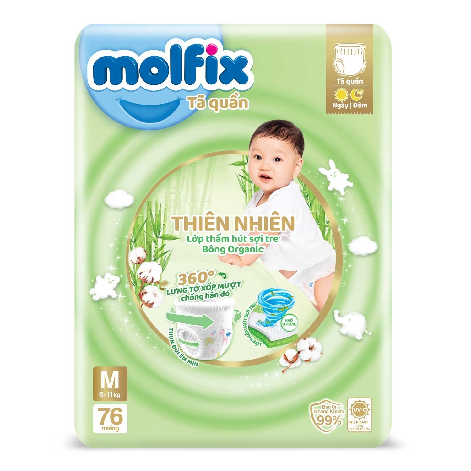 Molfix TN Tã quần M76 Ultra