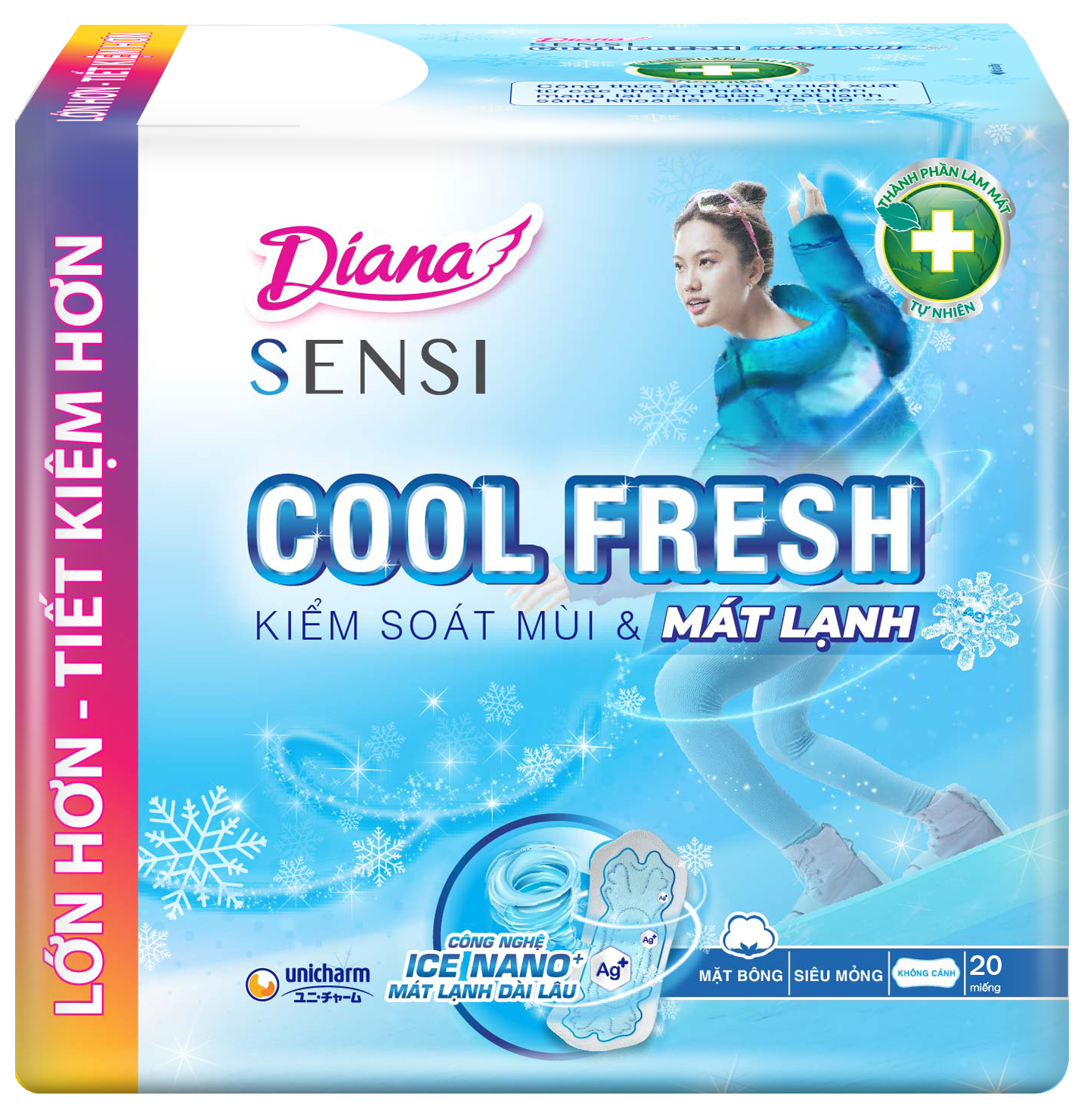 BVS Diana SenSi Cool Fresh siêu mỏng không cánh 20M