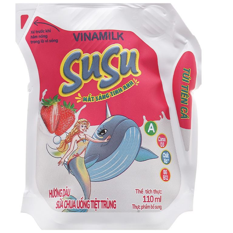 Sữa Chua Hương Dâu Vinamilk Susu Túi 110ml/24