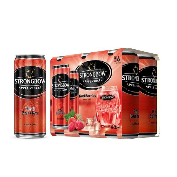 Bia lon Strongbow Apple Ciders Red Berries 330ml/24(0211)