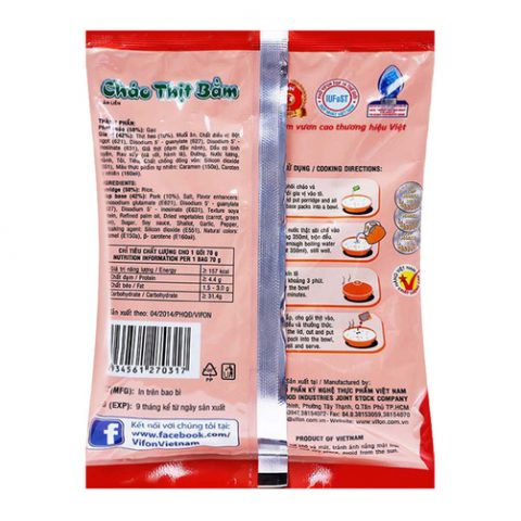Cháo thịt bằm Vifon 70g/50