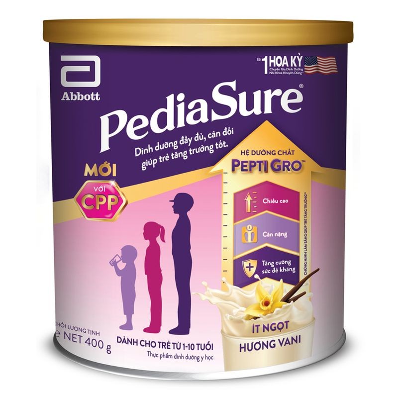 Sữa bột Pediasure BA – Hộp 400g – Dành cho trẻ từ 1 tuổi trở lên, hỗ trợ tăng trưởng và miễn dịch