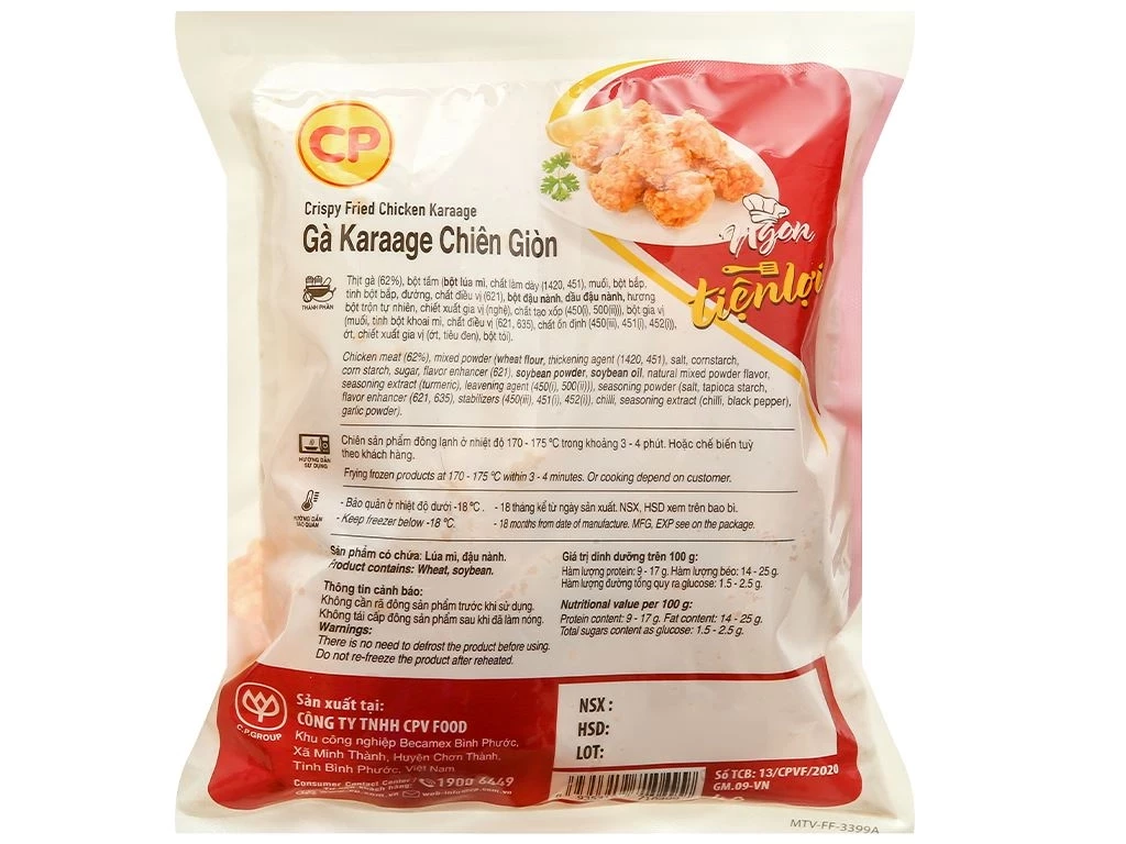 Gà CP Popcorn chiên giòn gói 300g (MTV-FR-2386A)