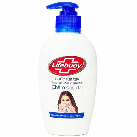 Nước rửa tay Lifebuoy 180ml chăm sóc da, sữa dưỡng ẩm