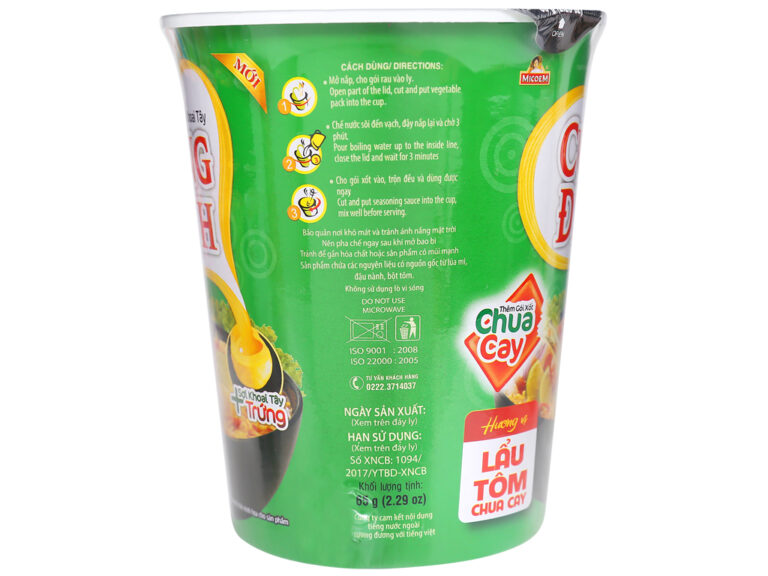 Mì cung đình ly 65g/24 tôm chua cay