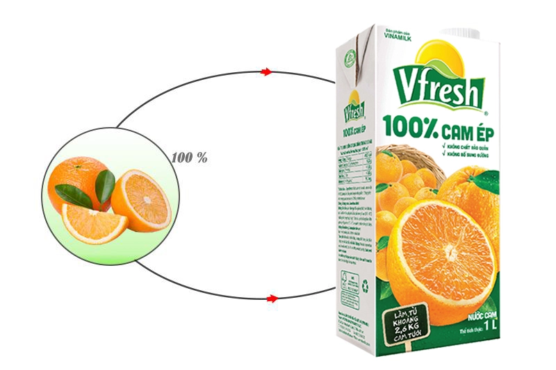 Cam ép Vfresh 1L 100% KĐ