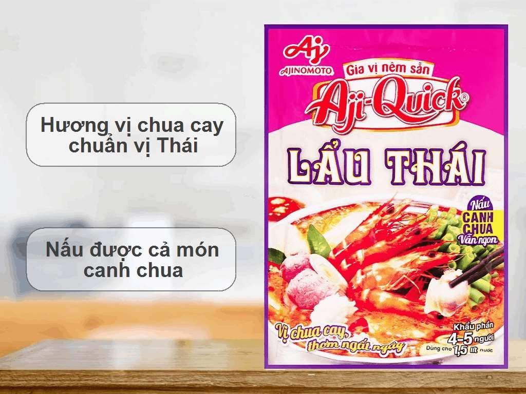 Gia Vị Lẩu Thái Aji Quick Vị Chua Cay 50g