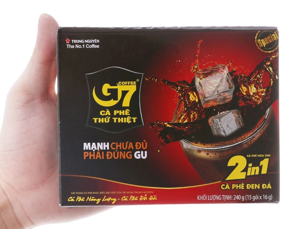 Cà phê G7 2 in 1 đen đá 15góix16g /24(2396)