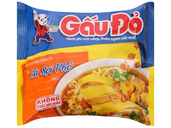 Mì gấu đỏ gà sợi phở 65g,63g
