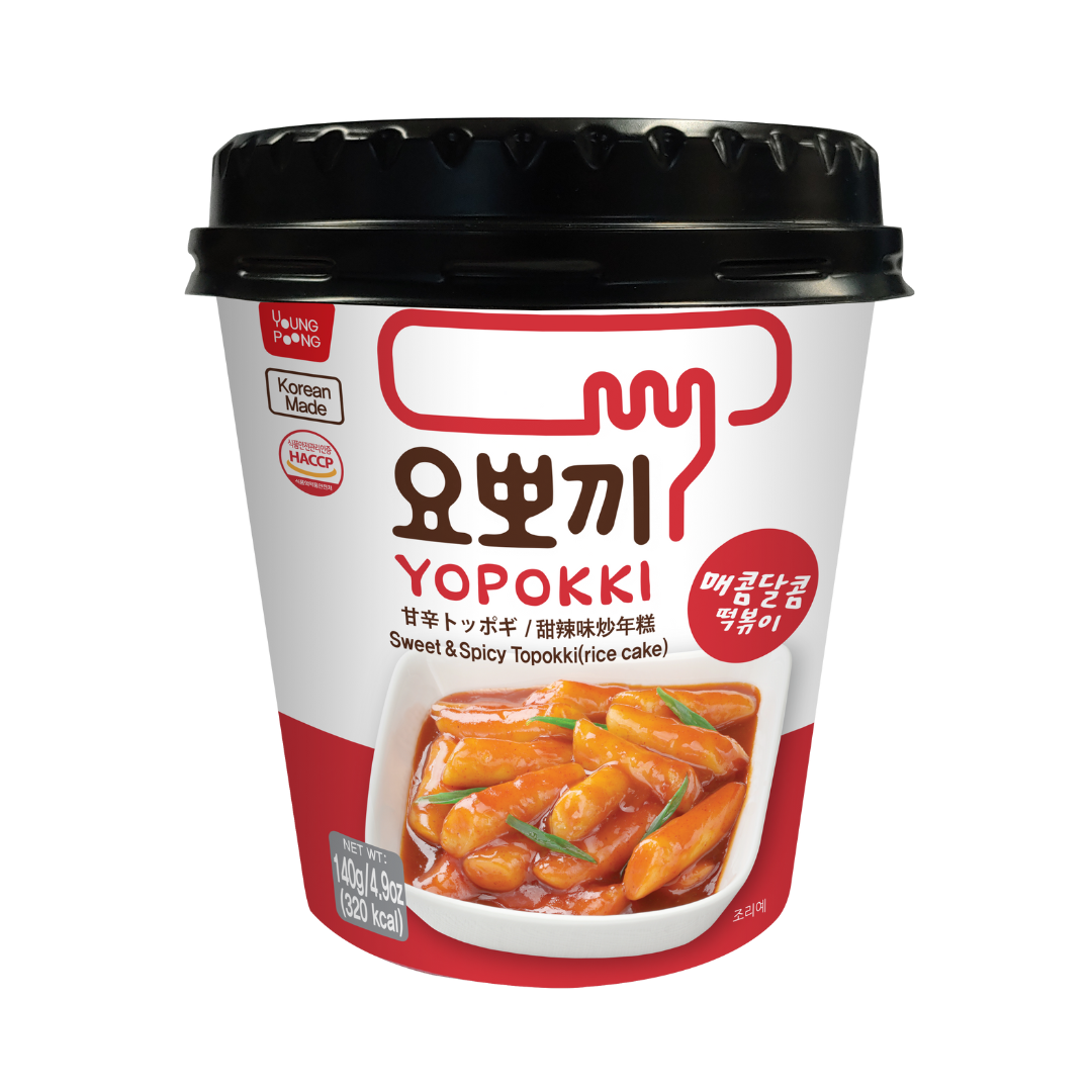 Bánh gạo Topokki cay ngọt 140g (cốc)