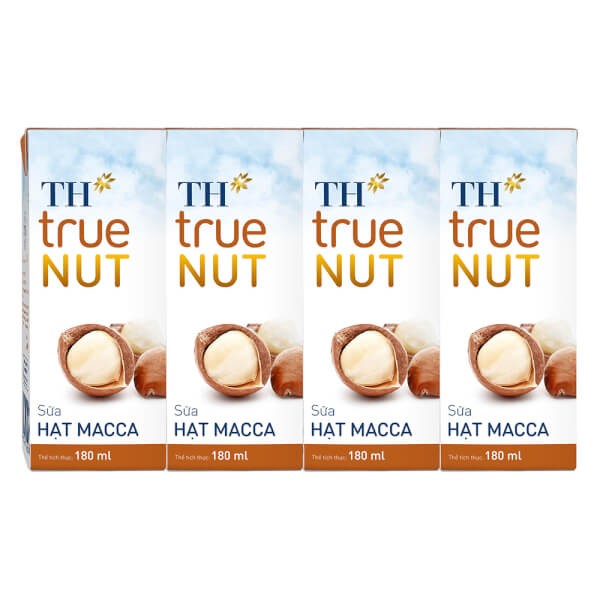 Sữa hạt Macca TH True NUT 180ml_Lốc 04 hộp