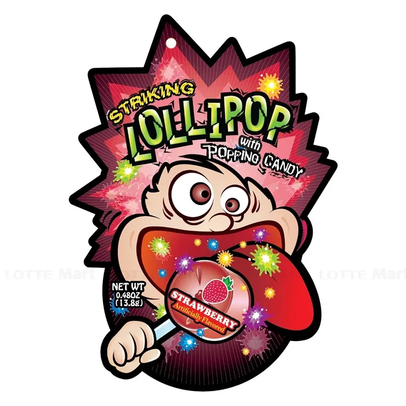 Kẹo mút nổ Striking Lollipop hương dâu 13.8g