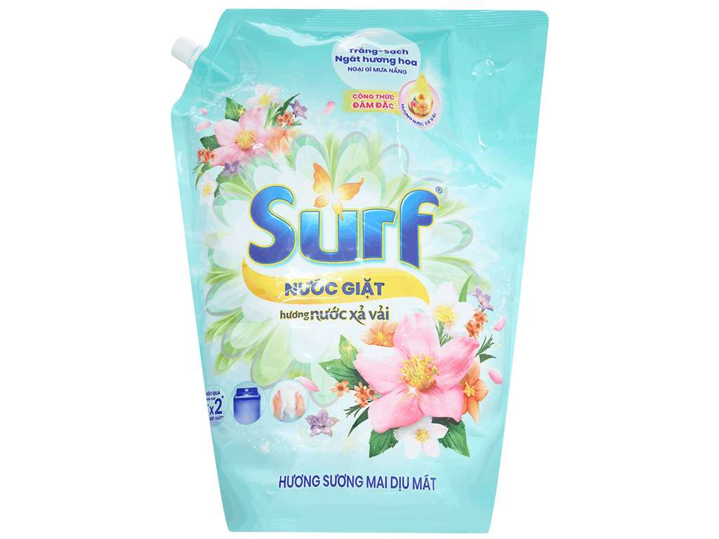 Nước giặt Surf hương sương mai dịu mát túi 3.3kg