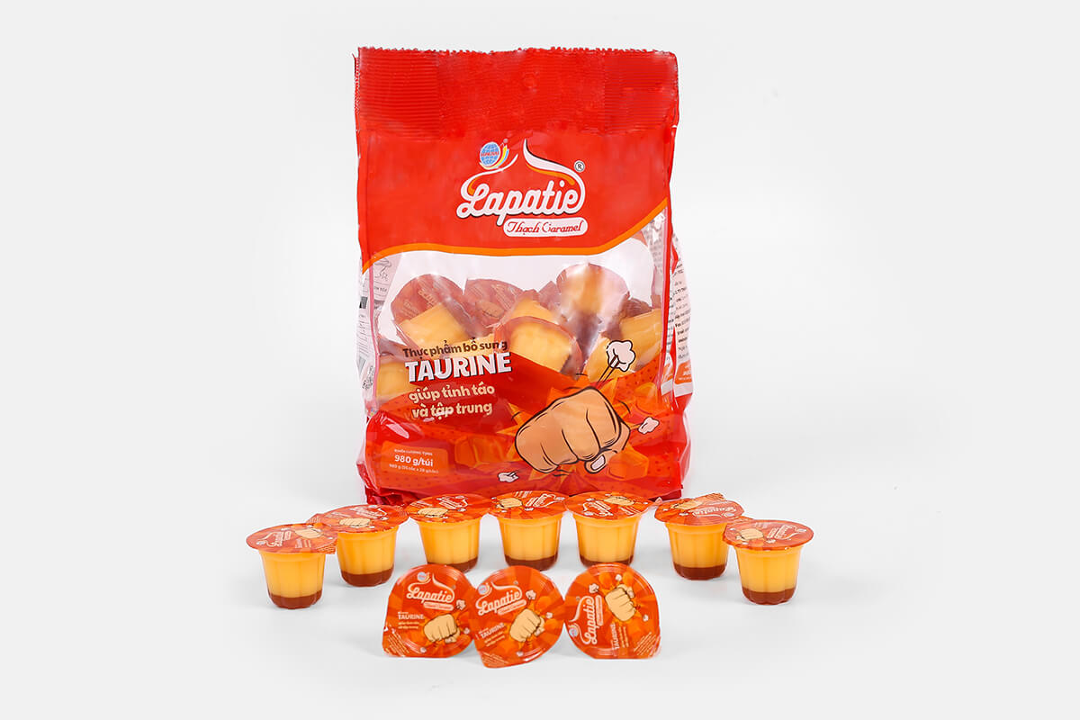 Thạch Caramel Lapatie túi 980g/8(35 cốc*28g)