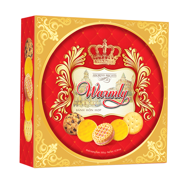 Bánh Warmly Bibica hộp sắt 350g