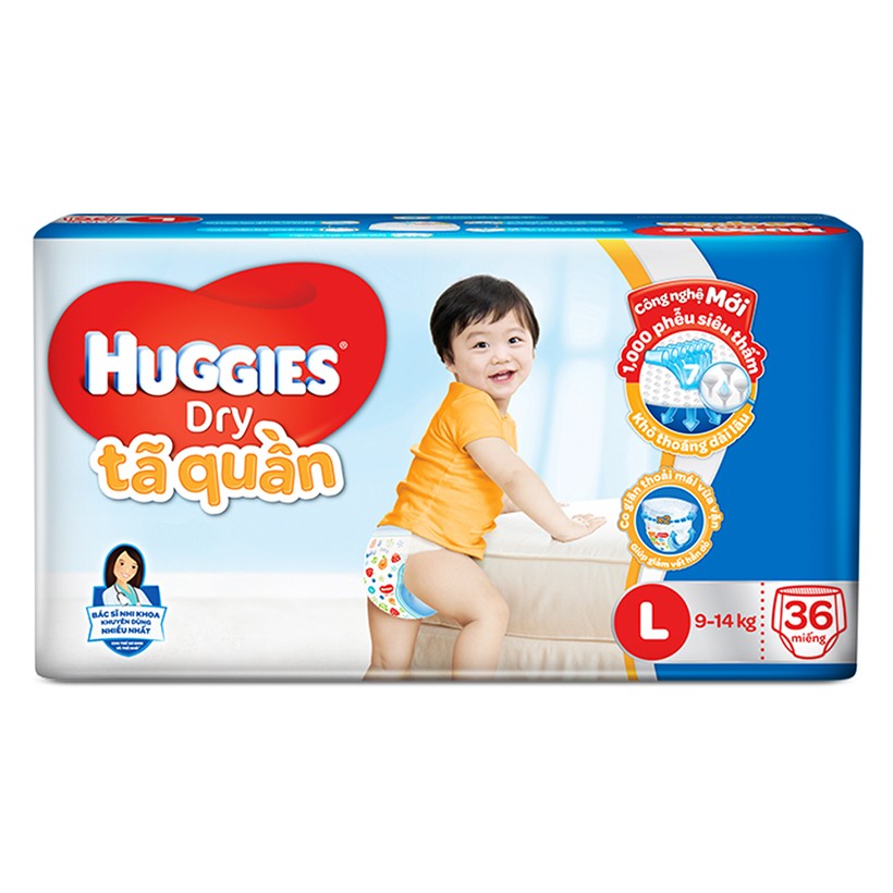 Tã Quần Huggies dry pants JMB L36,38/4