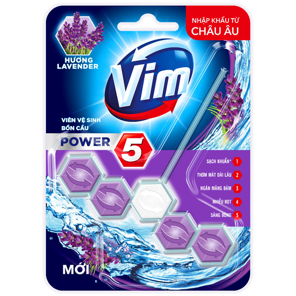 Vim viên treo bồn cầu Lavender 55g