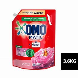 Nước giặt Omo cửa trên Comfor Hoa Hồng Euador  túi 3.6kg