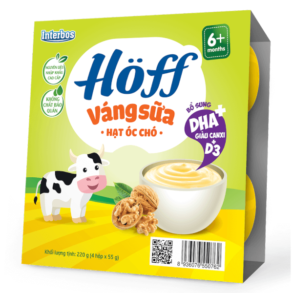 Váng sữa Hoff hạt óc chó 55g*4