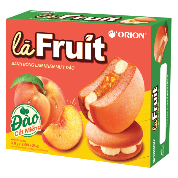 Bánh Bông Lan nhân mứt đào Là Fruit 300g