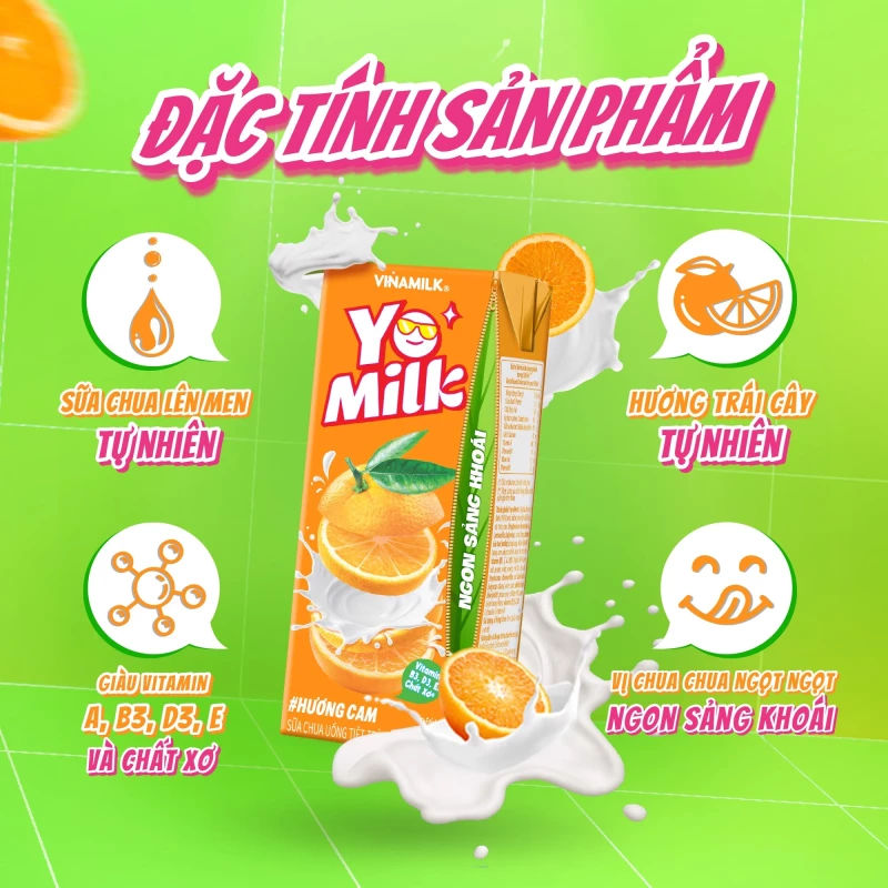 Sữa Chua Uống Vinamilk hương cam 170ml/12