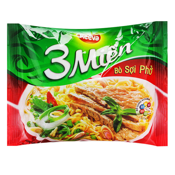 Mì 3 miền bò sợi phở 65g
