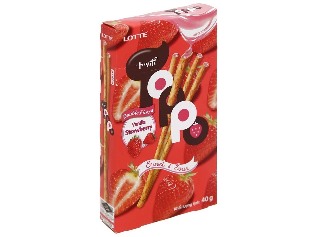 Bánh Toppo nhân dâu 40g