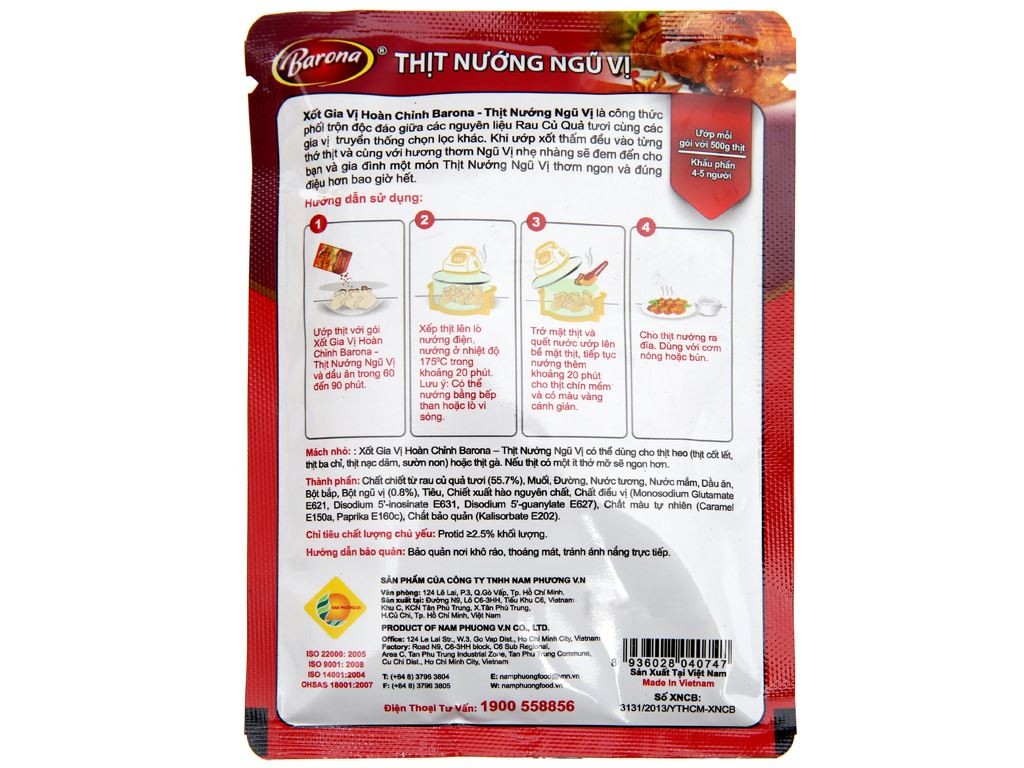 Xốt Barona Thịt nướng ngũ vị 80g/80